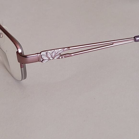 Marchon Eyeglass Frames Tres Jolie 171 601 Blush 54x16x135 Half Rim - Picture 10 of 15